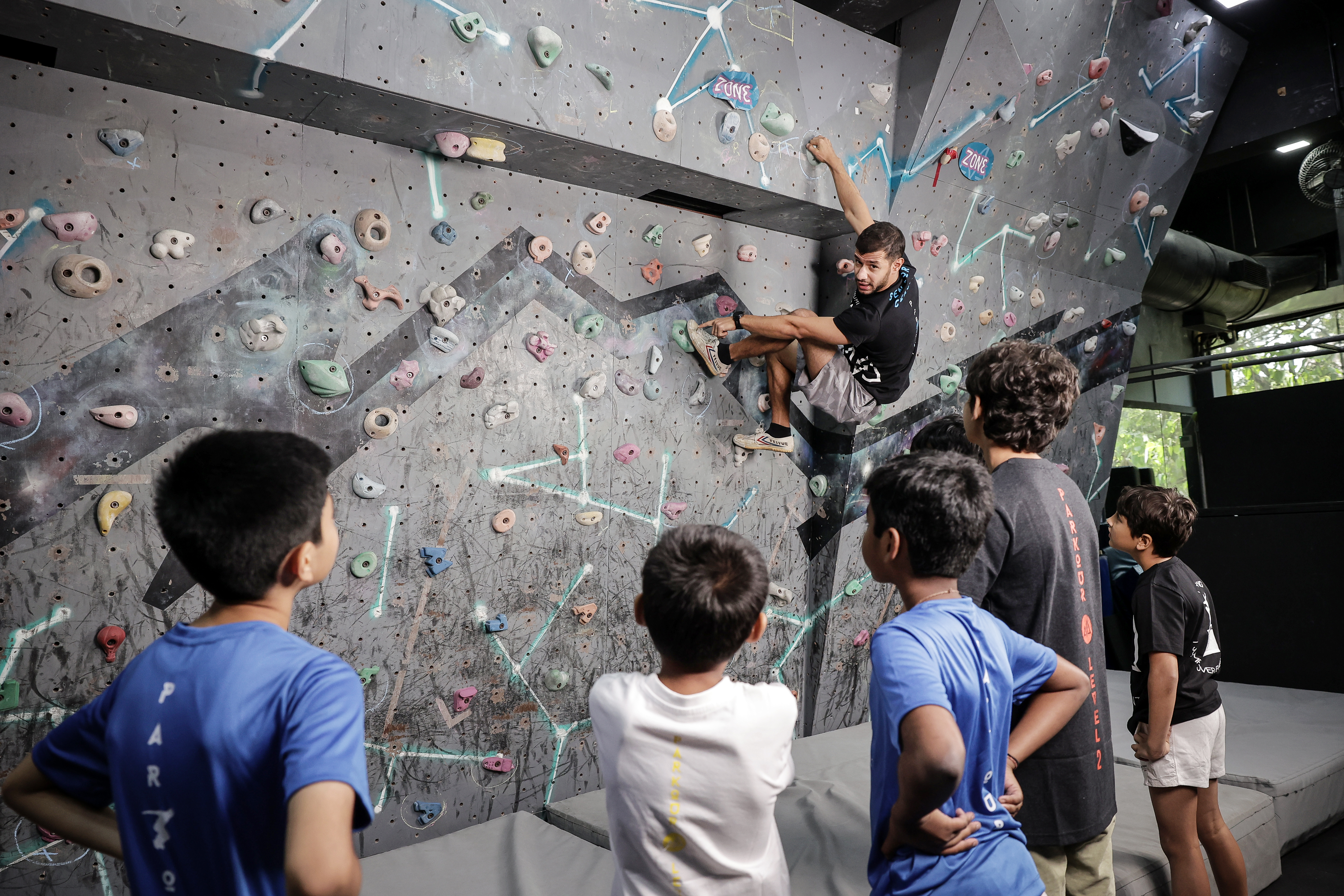 Students in a movement workshop